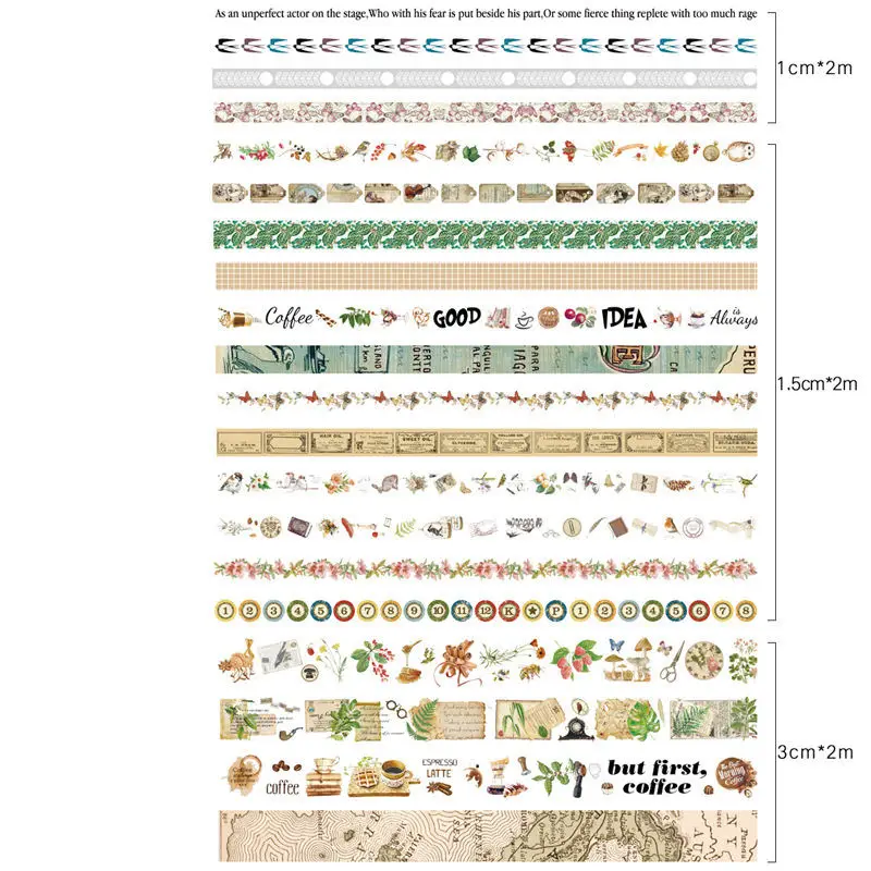 1 коробка(20 рулонов) Washi клейкая лента клейкая Скрапбукинг Стикеры DIY Дневник Тетрадь фотоальбом этикетки клейкая лента 1/1. 5/3 см 2 м - Цвет: 6