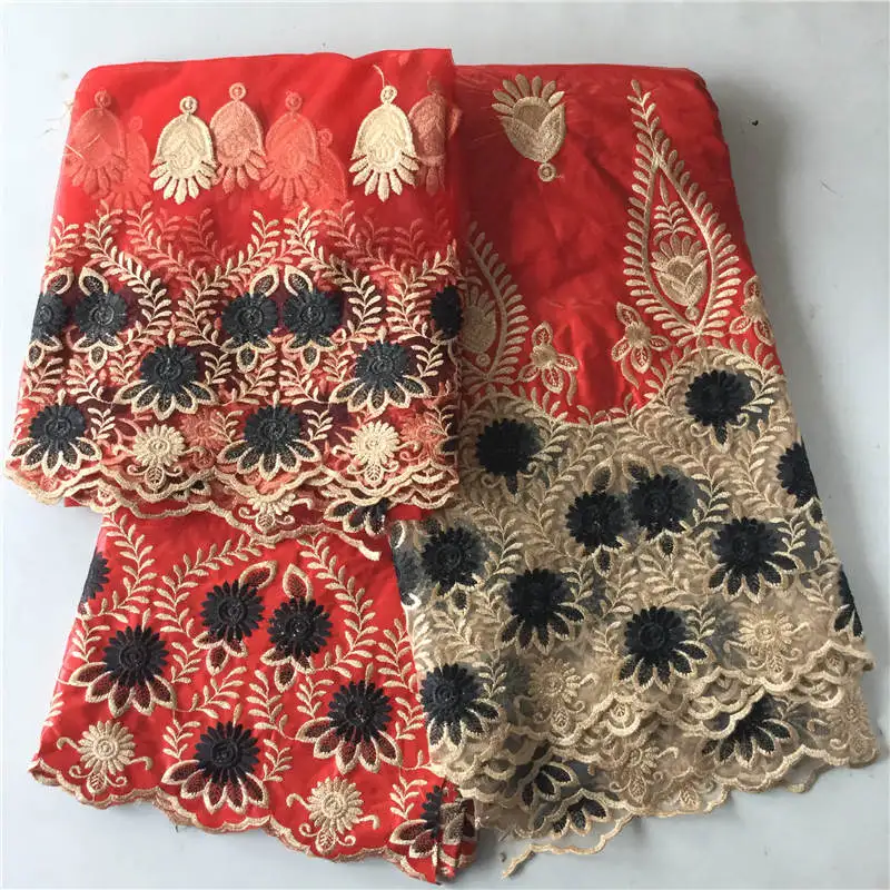 

African Fabric Bazin Riche Getz With Beads Brocade Getzn With 2 Yards French Net Lace For Party Dress 30