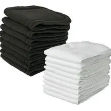 10 шт.(3) слои микрофибры вкладыши из микрофибры Вкладыши+ 10 шт.(5) слои бамбукового угля вкладыши для подгузники с карманами