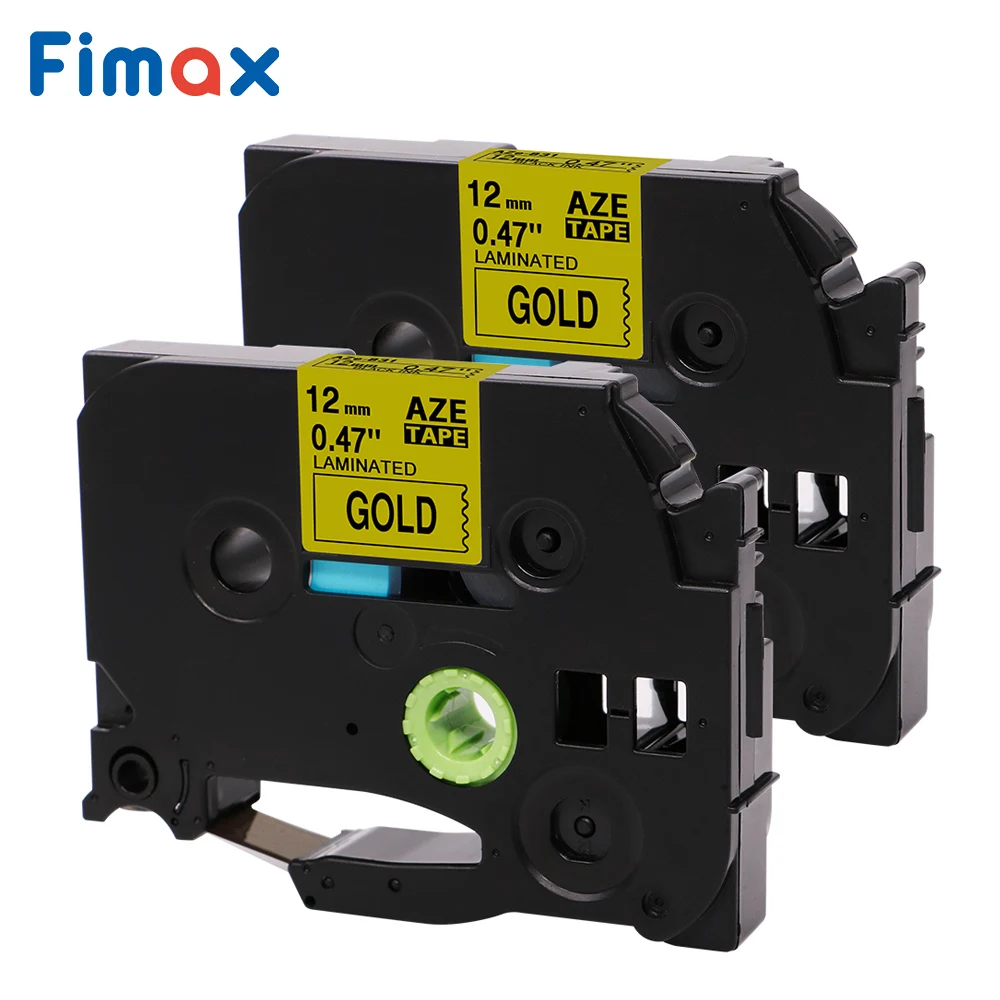 Fimax 2 упаковки TZe831 Совместимость для Brother P-touch лейбл лента TZe-831 TZ-831 черный на