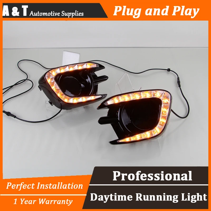 car styling For Mitsubishi Pajero 2013 2015 LED DRL For Pajero led fog lamps daytime running