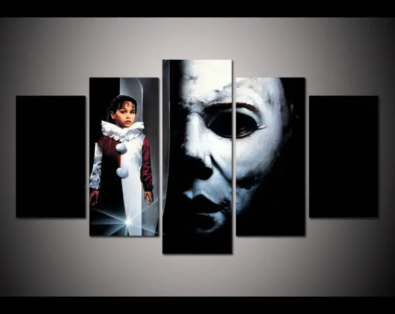 Print Framed Halloween michael myers horror picture home decor wall art