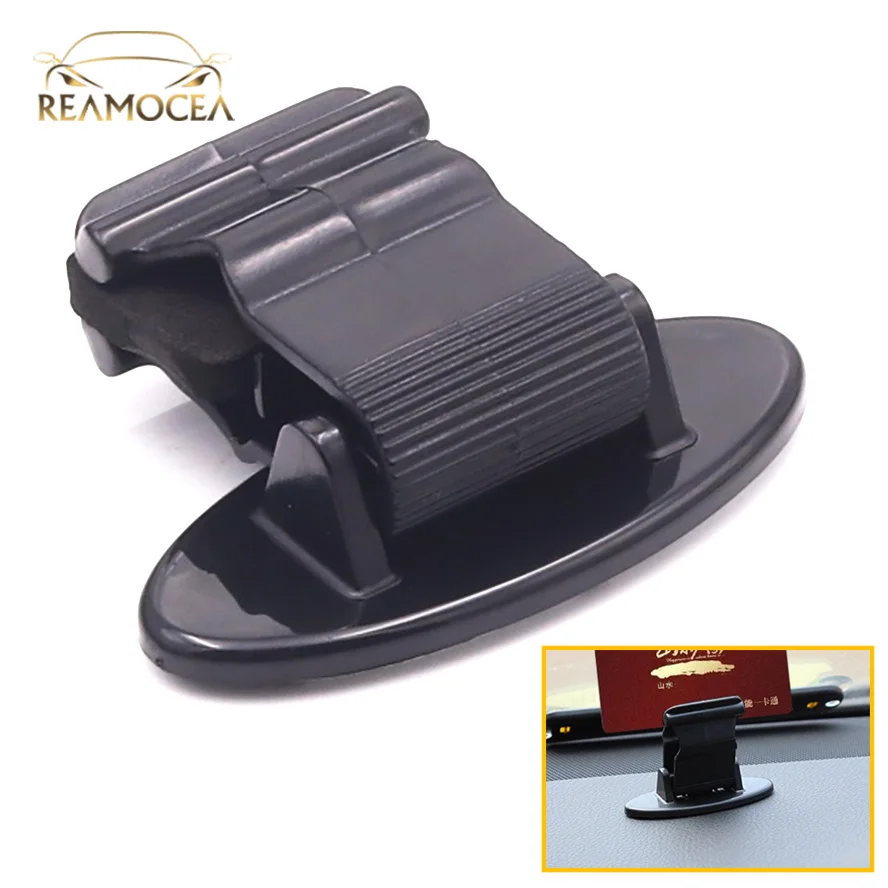 Reamocea Car Interior Mini 180 Degree Rotating Card Glasses Ticket Holder Mount Clip Bill Organizer Gas Door Guard Folder | Автомобили и
