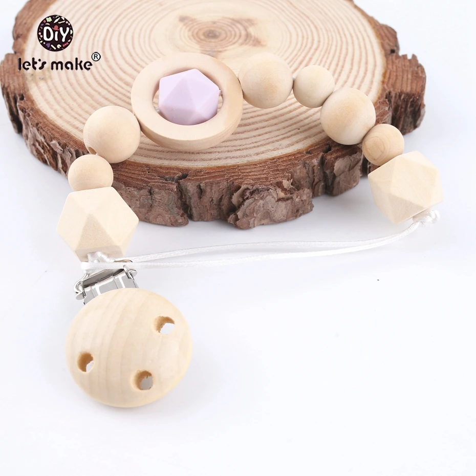 Let's make Silicone Can Chew Beads Handmade Nursing Pacifier Clip Chains Crochet Beads Making Baby Shower Gifts Wooden Teethers