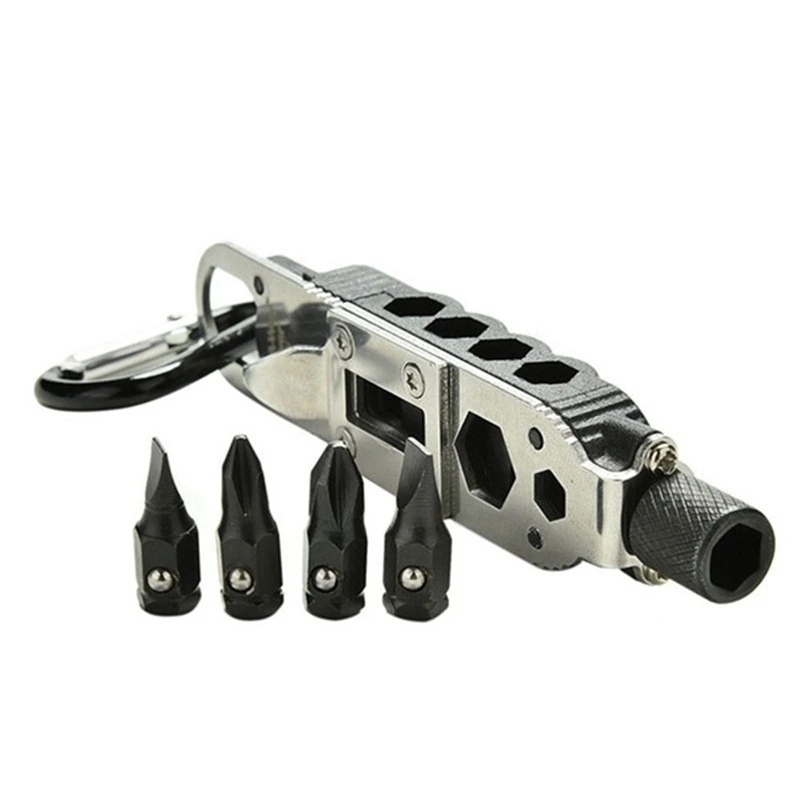 

EDC Multi-Tools Adjustable Multi-Tool Adjustable EDC Wrench Jaw Screwdriver Plier Opener Keychain Survival Gear With LED Light