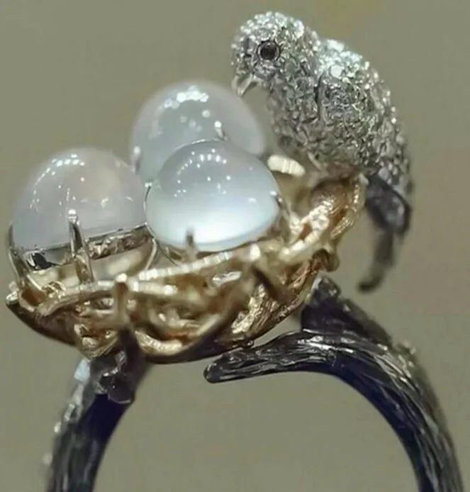 Милое женское кольцо в виде животного, креативное серебряное Золотое кольцо на палец, модный уникальный стиль, праздничные обручальные кольца для женщин
