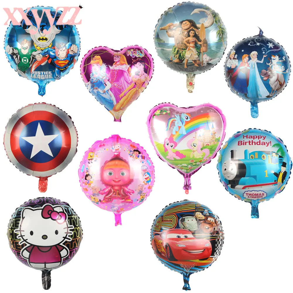 XXYYZZ 1pcs/lot Cartoon Inflatable Balloon 30 Type Stick 18 INCH Toys Decoration | Дом и сад
