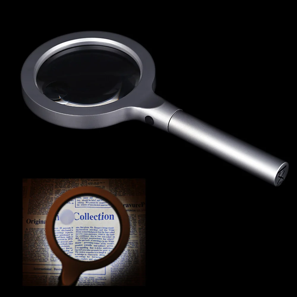 85mm 2.5X/5X Multifunctional Magnifier Portable Handheld Glass Loupe