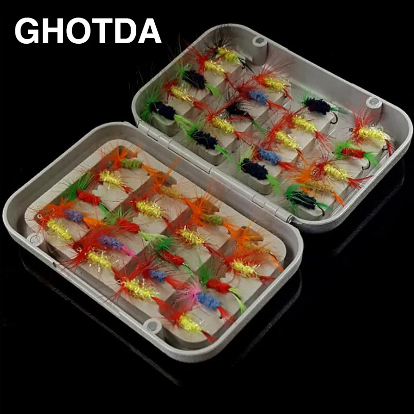 

40pcs Fly Fishing Flies Colorful Ants Fly Fishing Hooks With Retail Box