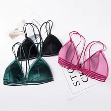 Бархатный бюстгальтер с кружевами, пуш-ап бюстгальтеры для женщин, сексуальное женское белье, бюстгальтер с застежкой спереди, красивое нижнее белье