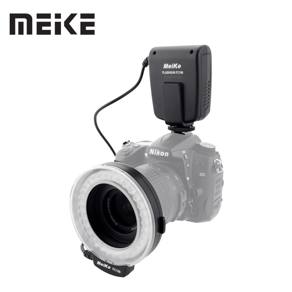 Макро объектив со вспышкой Meike FC-100 для моделей Canon EOS 600D 50D 60D 650D 700D гб-70d 6D 450D 7D 550D 5D
