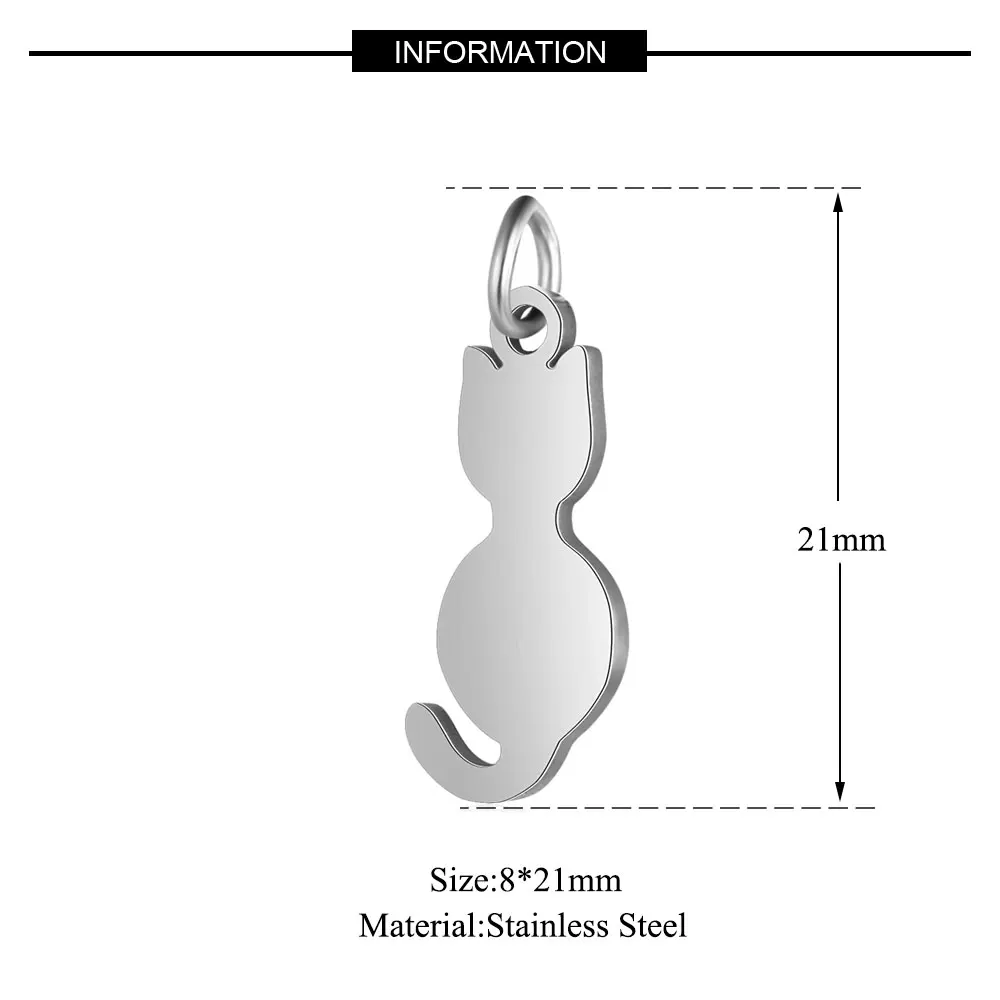 5 шт./лот,, нержавеющая сталь, кошачий Шарм, торговля, ювелирное изготовление, талисманы, кошки, сделай сам, ювелирные изделия, поиск, принадлежности, очаровательные, животные, Шарм