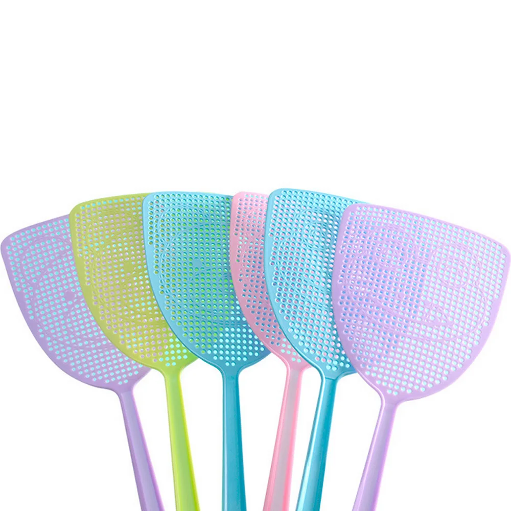 Behogar 10 шт. в ассортименте; цветные, пластиковые для борьбы с москитами, вредителями жуков мух насекомых ОСА ручной Swatter Flyswatter Killer для дома