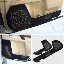 Luhuezu 4 sztuk skórzane drzwi samochodu anti Kicking podłokietnik pokrywa dla Toyota Land Cruiser Prado LC150 FJ150 2010-2018 akcesoria