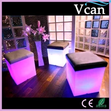 Светодиодный светильник яркий RGB цвета Изменение барный стул с подушкой VC-A3838 для наружного помещения сада в качестве сиденья