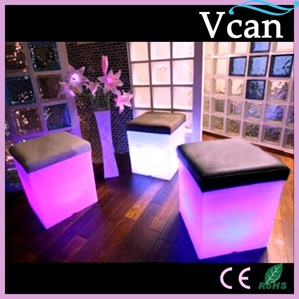 LED Light Bright RGB Colors Change Bar Stool With Cushion VC-A3838 to outdoor indoor of garden as seat | Лампы и освещение