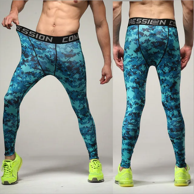 Men Compression tights Camouflage Jogging Pants Running Leggings