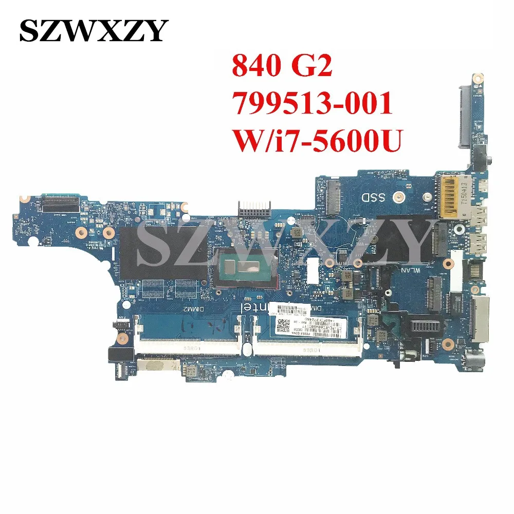799513-001 для HP 840 G2 материнская плата ноутбука с процессором SR23V i7-5600U 2.60GH 6050A2637901-MB-A02 |