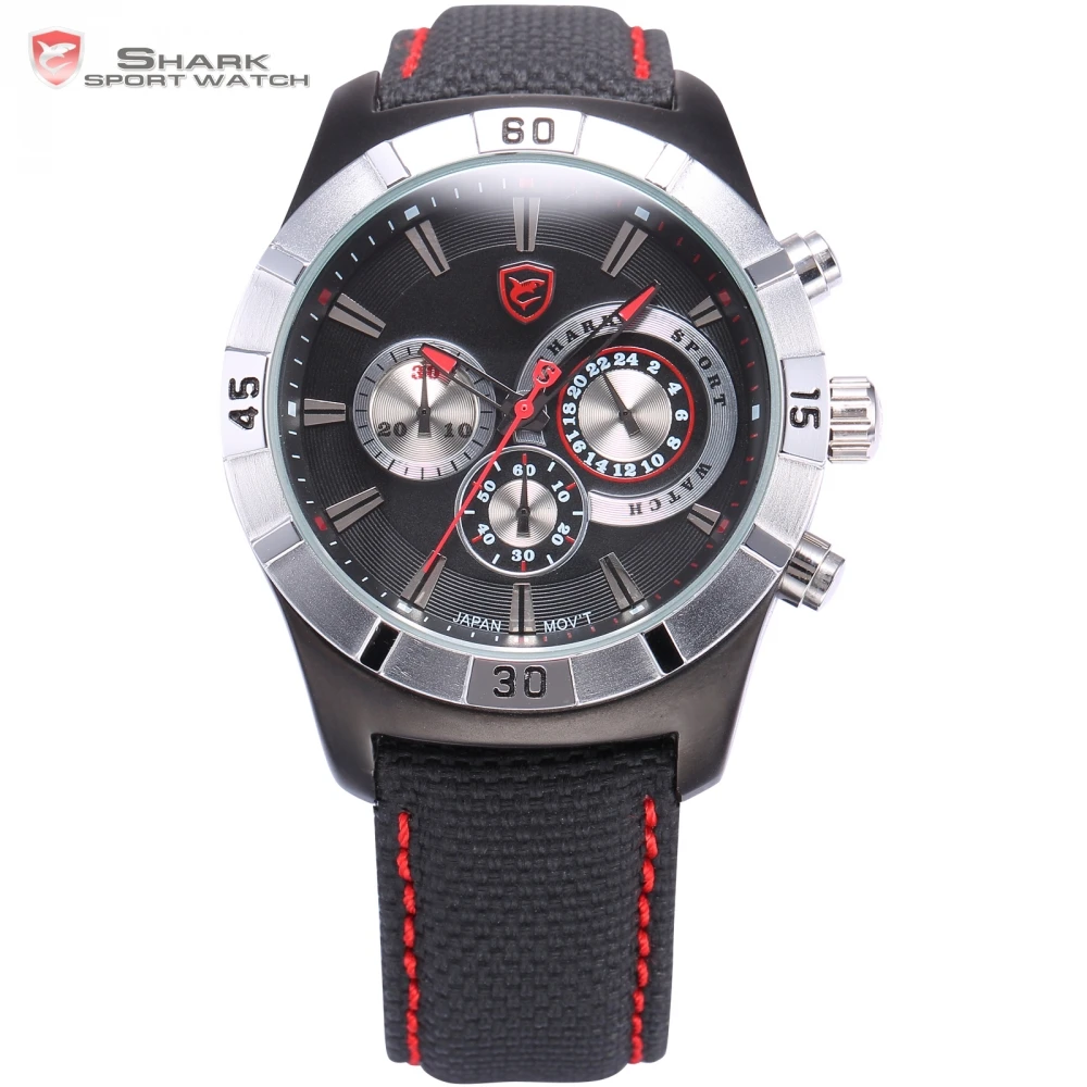 Prix pour Ganges Shark Sport Montre 6 Mains 24 Heures Chronomètre Noir Rouge Sangle en nylon Militaire Homme Horloge Hommes Gent Montre-Bracelet À Quartz/SH287 Prix pour Ganges Shark Sport Montre 6 Mains 24 Heures Chronomètre Noir Rouge Sangle en nylon Militaire Homme Horloge Hommes Gent Montre-Bracelet À Quartz/SH287