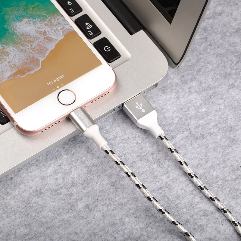 Yoobao YB 415 MFI 2.1A молнии нейлоновый 8 Pin кабель для мобильного телефона быстрой
