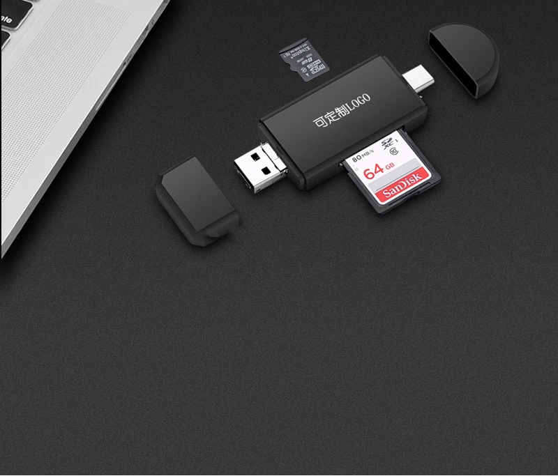 USB 3,0 Тип C 2 в 1 OTG кардридер высокая скорость USB Универсальный TF/SD кардридер для смартфона компьютер