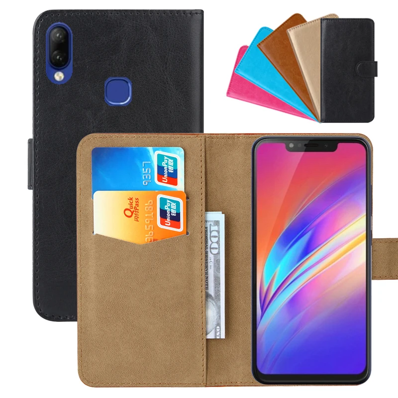 Luxury Wallet Case For Infinix Hot 6X PU Leather Retro Flip Cover Magnetic Fashion Cases Strap | Мобильные телефоны и
