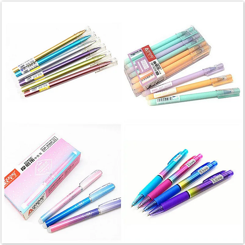 

1pc Colourful Shell Erasable Gel Pen Refills Red Blue Ink Blue Black Writing Neutral Pen Creative Drawing University Stationery