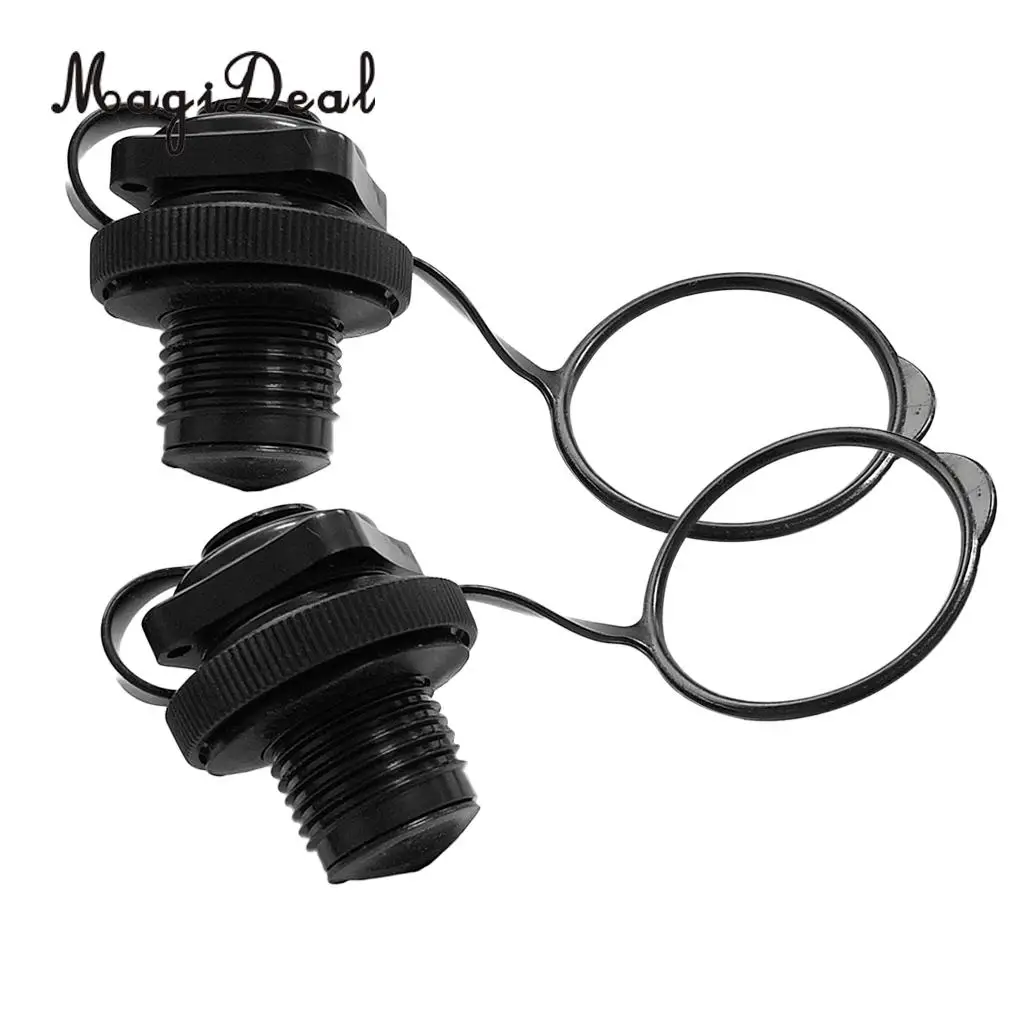 1 Pair Inflatable Airlock Spiral Air Valve Plugs Replacement Screw Type for Kayak Boat Canoe Pool Raft Airbed Dinghy