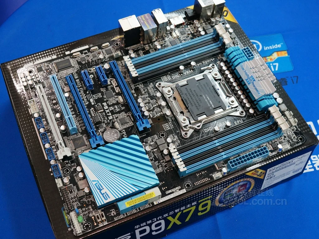 Материнская плата Asus P9X79 для настольных ПК X79 Socket LGA 2011 Core i7 DDR3 64G ATX UEFI биос оригинальная б/у материнская плата в продаже