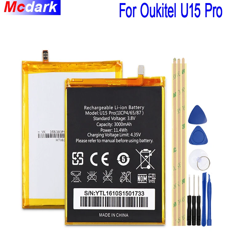 

3000mAh Battery For Oukitel U15 Pro Batterie Bateria Accumulator AKKU ACCU PIL Mobile Phone For Oukitel U15 Pro Replace Battery