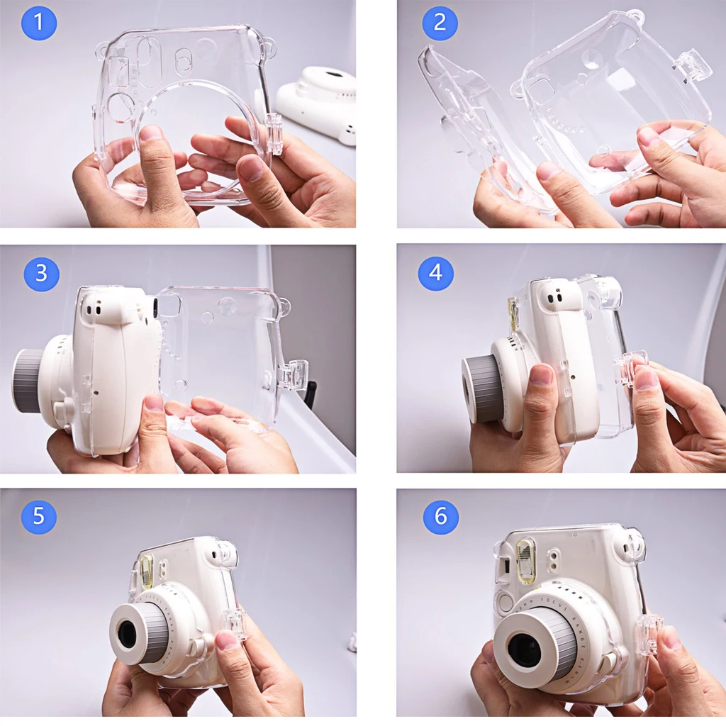 Clear Hard Case Protector Cover Camera Bag Protective for Fujifilm Instax Mini 8/9 Mini Camera 8/Mini8+/9 Instant Film Cameras