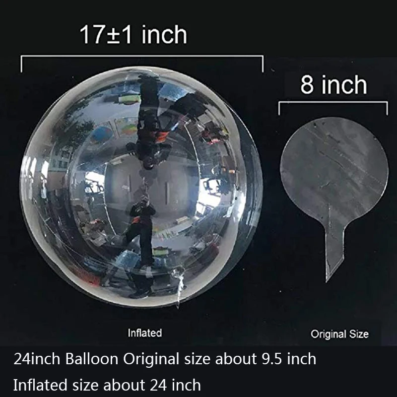 18 inch 3m Luminous Bright Led Air Balloon Transparent Bubble Round Balloons Toys Bright Led Balloon For Kids Glow In The Dark