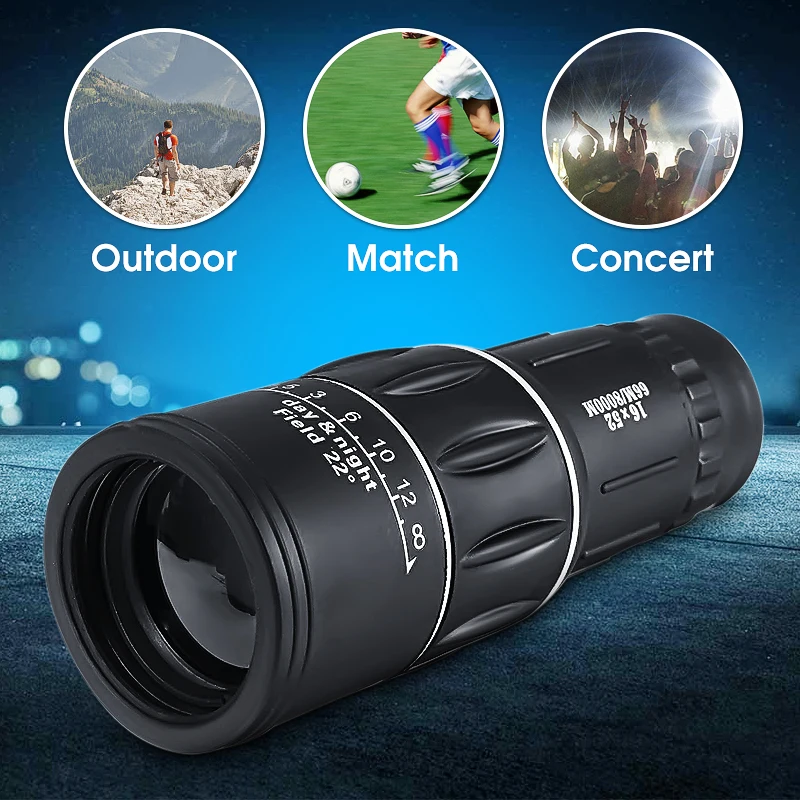 New 16 x 52 Dual Focus Monocular Spotting Telescope Zoom