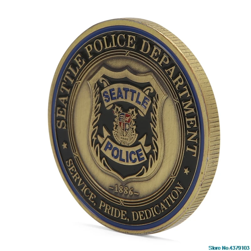 Saint Michael Сиэтл Департамент полиции памятная монета цинковый сплав Памятная коллекция