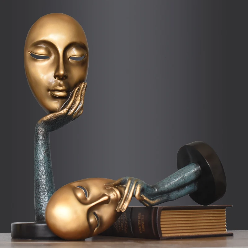  Creative Home Decorations resin Abstract Home Furnishing Modern Minimalist Personality Mask Display