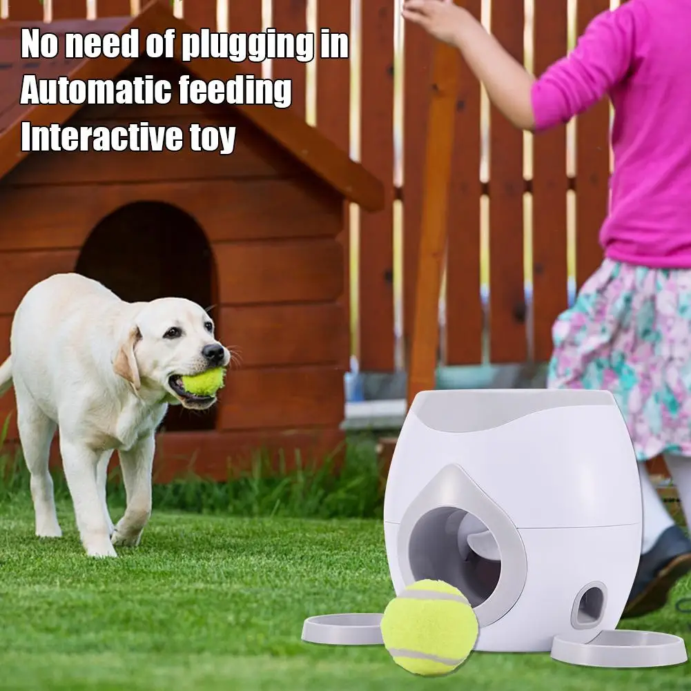 Собака Интерактивная обучающие игрушки для домашних животных забавные награда машина автоматический диспенсер для подачи тренажер игрушка, теннисный мяч играть обучающие игрушки