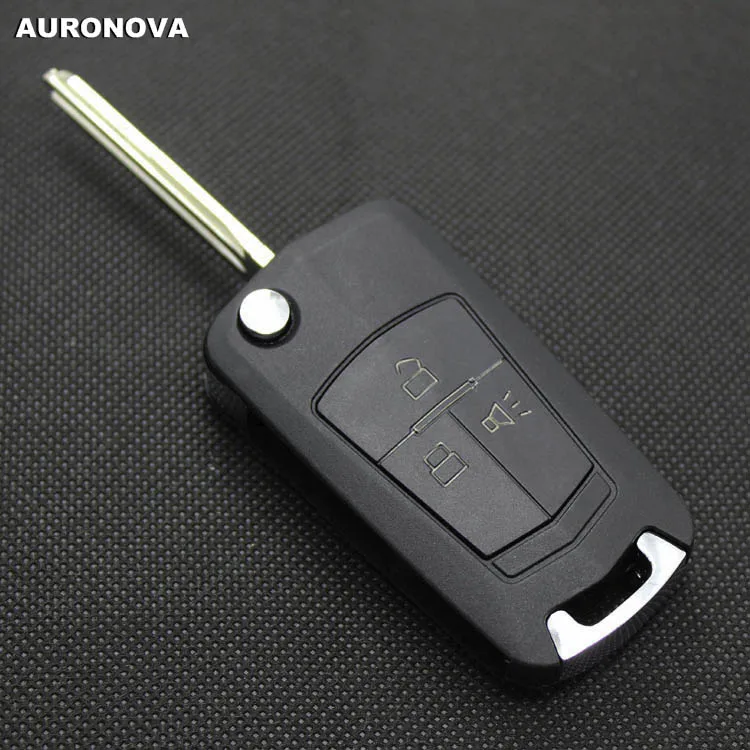 

AURONOVA New Upgrade Folding Classical Type Key Shell for Buick Excelle 3 Buttons Remote Car Key Case DIY