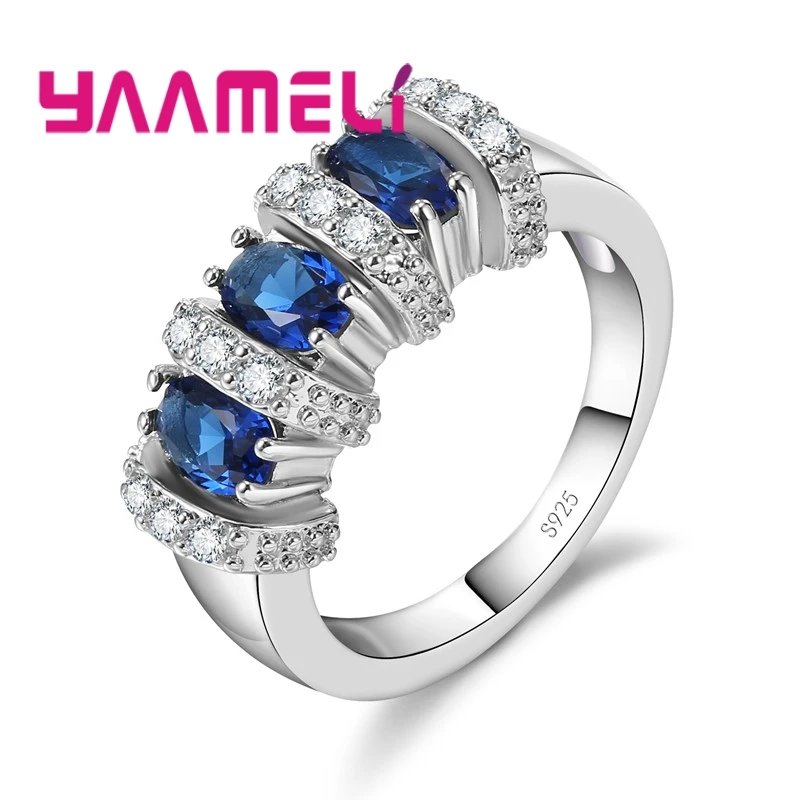 

Retro Style Ring Vintage Pure 925 Sterling Silver with AAA Grade Cubic Zircon CZ Crystal Jewelry for Women Gift