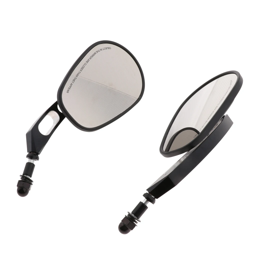 Black Rear View Mirrors for   Sportster XL 883 1200 FLSTFB Fat Boy Full Metal Made with BLACK Finished