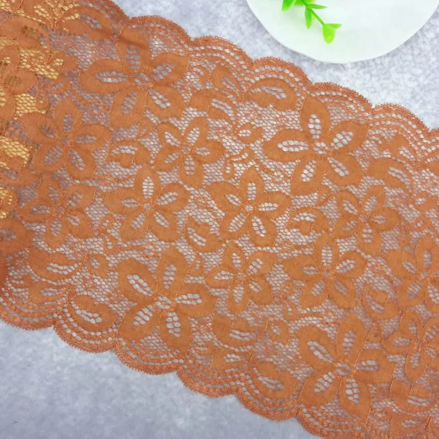 

#93 Lace 19CM Wide 2 yards/lot Stretch Elastic Lace Edge Trim Sewing Supplies Handmade Crafts Ribbon Fabric Garments