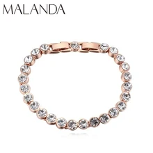 Бренд malanda Горячие Модные женские браслеты Кристаллы из Swarovski золотые цветные браслеты для женщин Свадебные украшения подарок