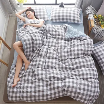 

Bedding Sets Cotton Set Purple Urban Style Good Quality Soft duvet Cover Bed Set Queen Full Size 4 Pcs Drop Shipping