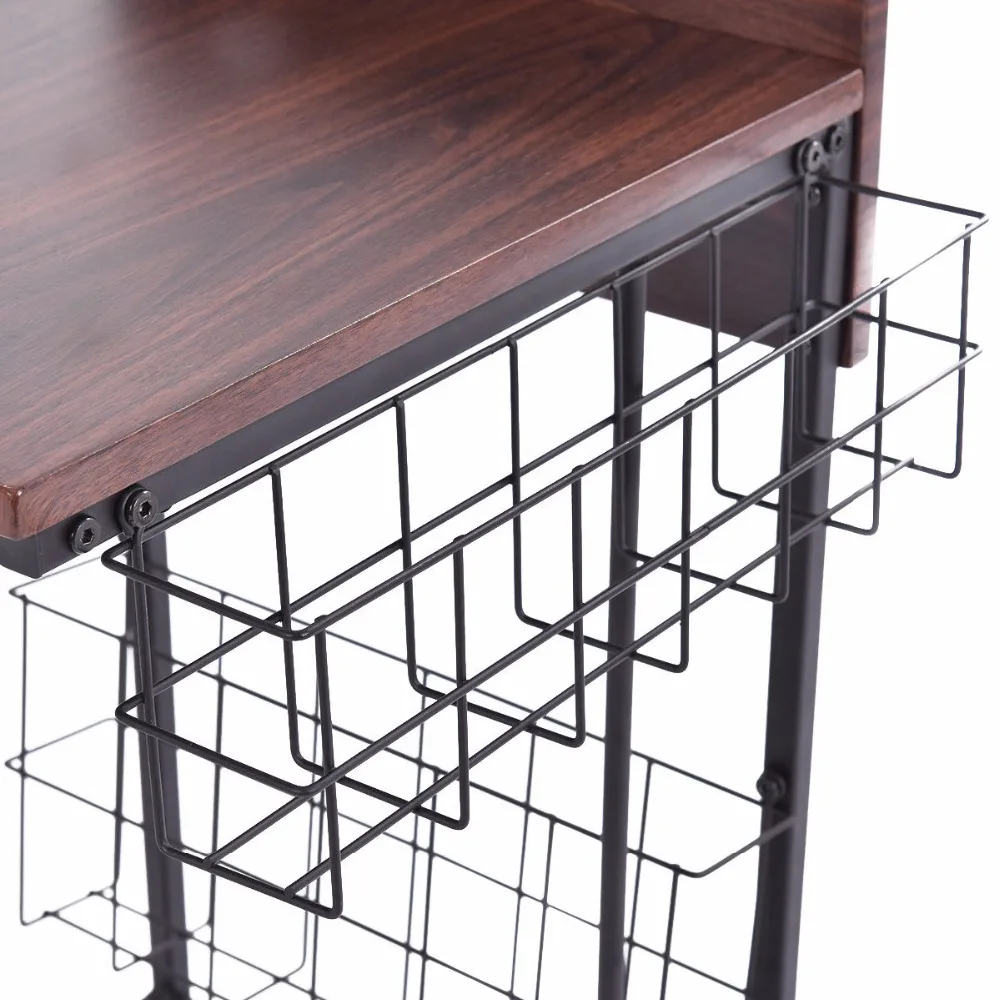 Goplus Multifunctional Sofa Side Table Living Room Tables Modern Home Furniture Decor with Storage Basket Coffee Table HW52157 Goplus Multifunctional Sofa Side Table Living Room Tables Modern Home Furniture Decor with Storage Basket Coffee Table HW52157