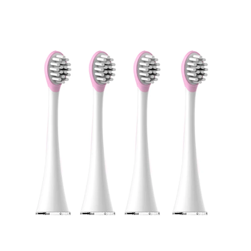 4 шт./упак. сменные головки для электрической зубной щетки совместим с SK2 мягкий Зубная щётка голова с резиновым зубная щетка со сменной головкой - Цвет: pink brush head