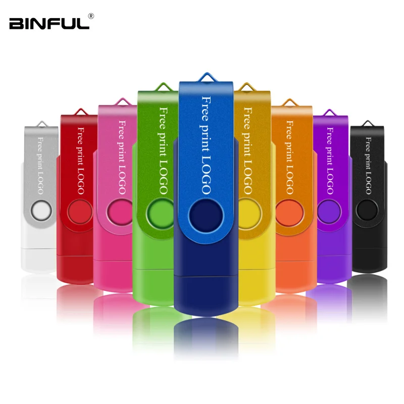 

OTG Usb Flash Drive 2.0 Metal Pen Drive For Smart Phone Pendrive 4GB 8GB 16GB 32GB 128G Micro Usb Memory Stick High Speed U Disk