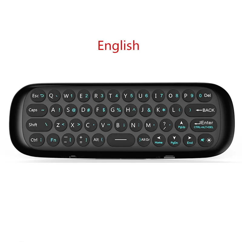 Wechip W1 клавиатура мышь беспроводная 2,4G английский или русский Fly Air mouse Rechargeble пульт дистанционного управления для Android Tv Box/Mini Pc/Tv - Цвет: English