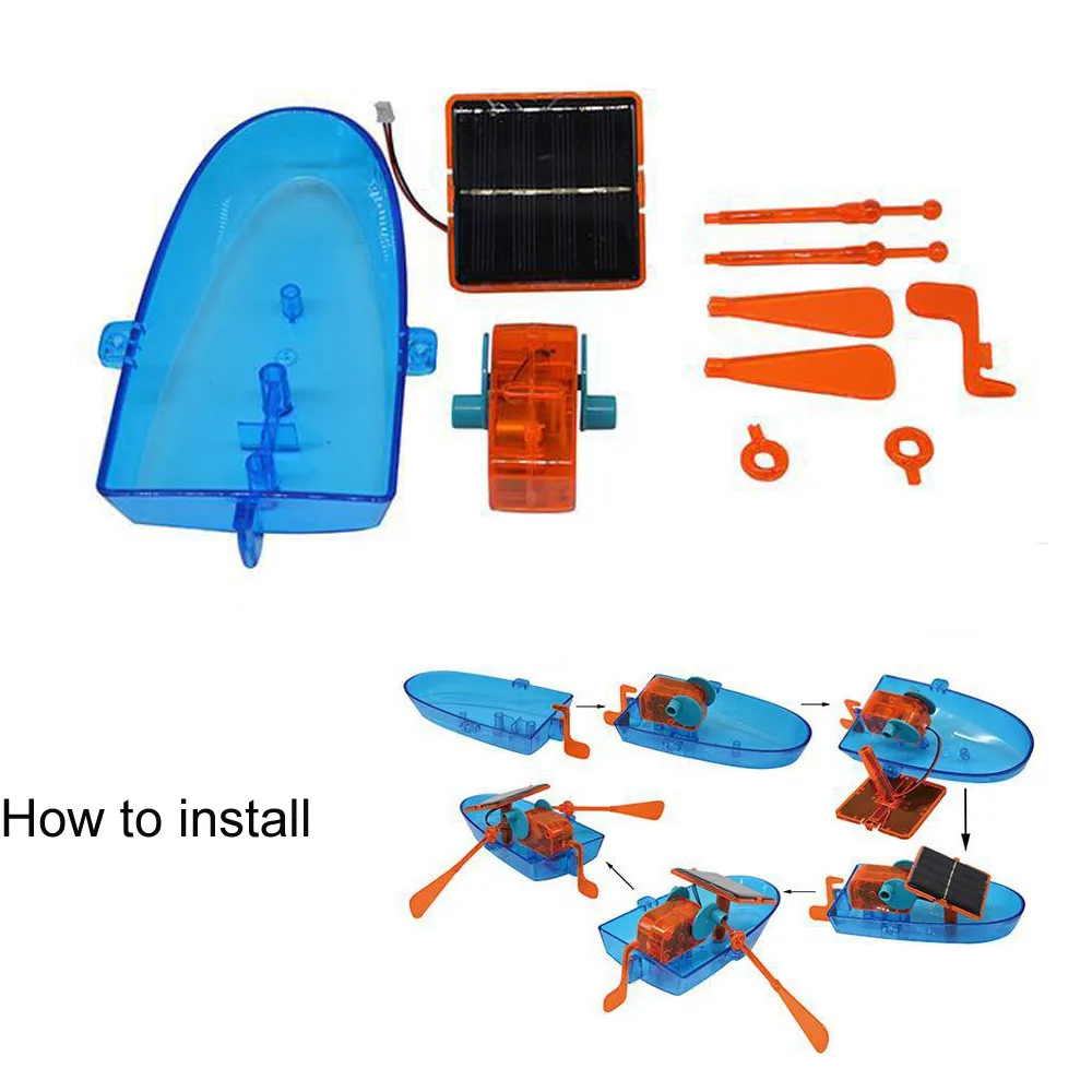 Детские игрушки для мальчиков и девочек, солнечная игрушка, мини-набор, роботика, лодка на солнечных батареях, сделай сам, Строительный набор, научно-исследовательская детская развивающая игрушка
