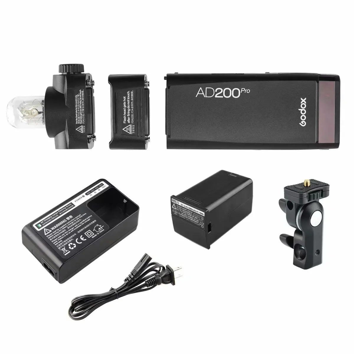 Внешняя вспышка Godox AD200Pro 2 4 WS TTL 1/8000G 0 01 HSS 1 8 2900 s переработка батареи