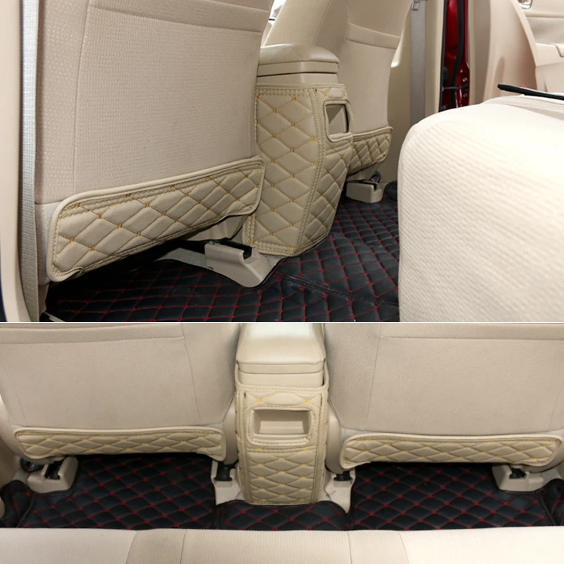 Автомобильный Стайлинг, 3 шт., кожаные коврики на заднюю часть сиденья, анти Кик, для Toyota Corolla,-, анти-Детские накладки, внутренние аксессуары