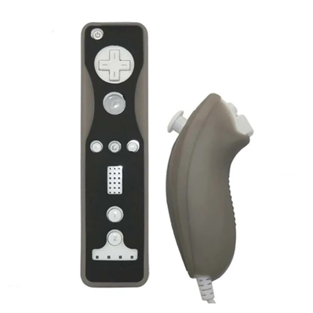2 упаковки контроллер жестов и нунчак джойстик кремниевое наружное покрытие для nintendo wii консоль игровая
